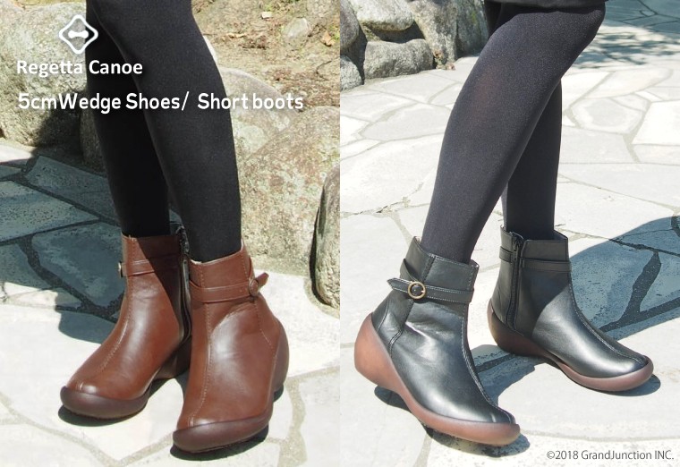 リゲッタ カヌー ブーツ レディース ウェッジソール ショートブーツ ハーフグミ インソール boots :lvw141:GJWEB - 通販 -  Yahoo!ショッピング