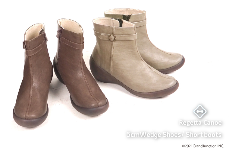 リゲッタ カヌー ブーツ レディース ウェッジソール ショートブーツ ハーフグミ インソール boots :lvw141:GJWEB - 通販 -  Yahoo!ショッピング