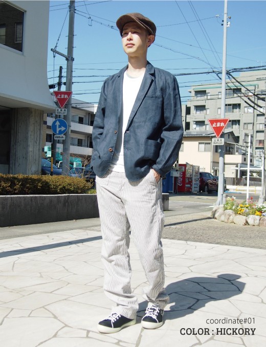 完売】ワークパンツ メンズ ヒッコリー ヘリンボーン アメカジ 日本製
