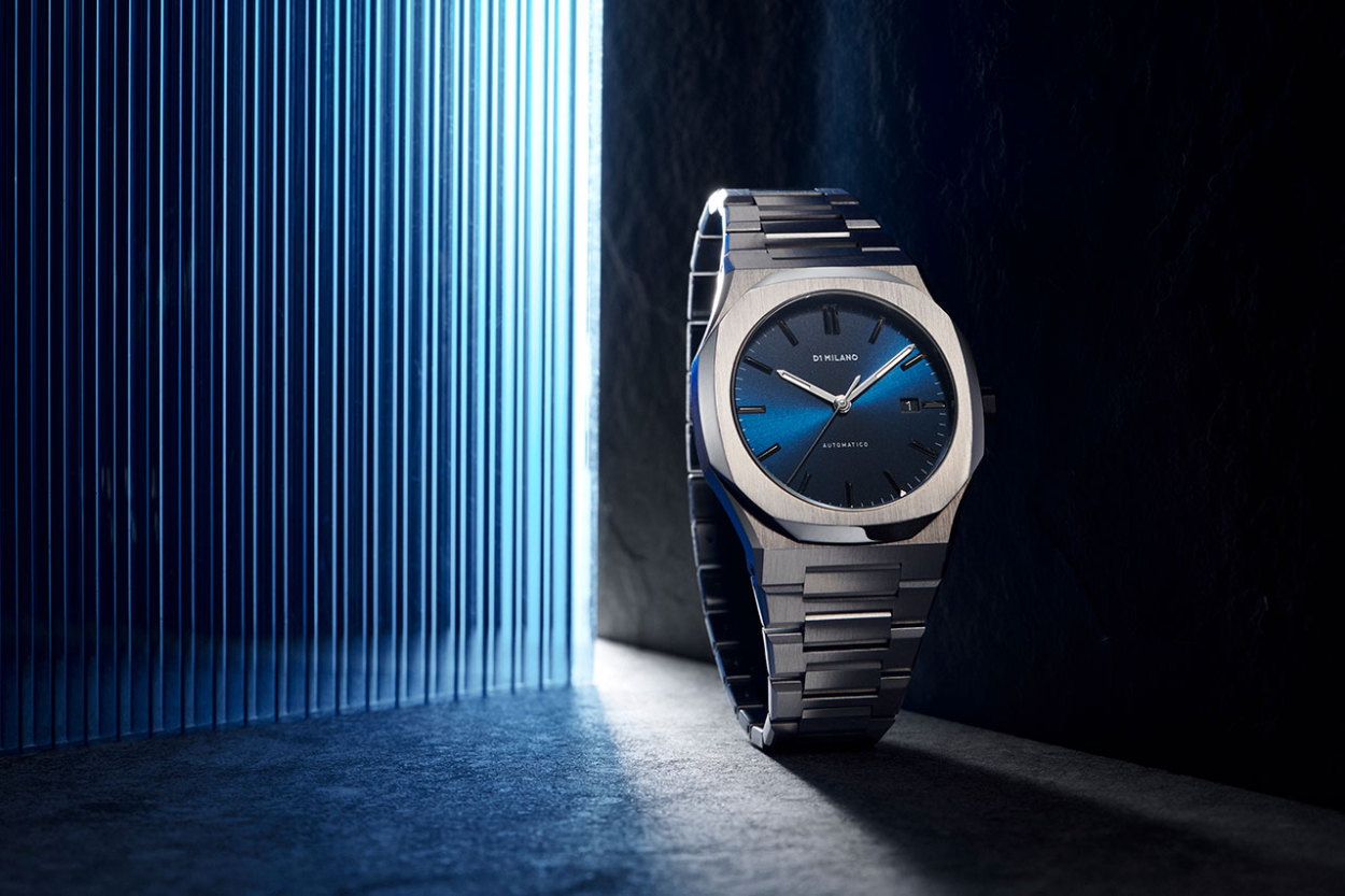 D1 MILANO ディーワンミラノ オートマティコ ブルー ATBJ11 メンズ腕時計 自動巻き SSブレスレット イタリア時計 機械式腕時計  【正規品】