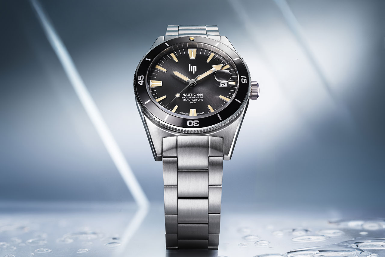 リップ LIP メンズ腕時計 MANUFACTURE NAUTIC 666 ブラック/ブラック