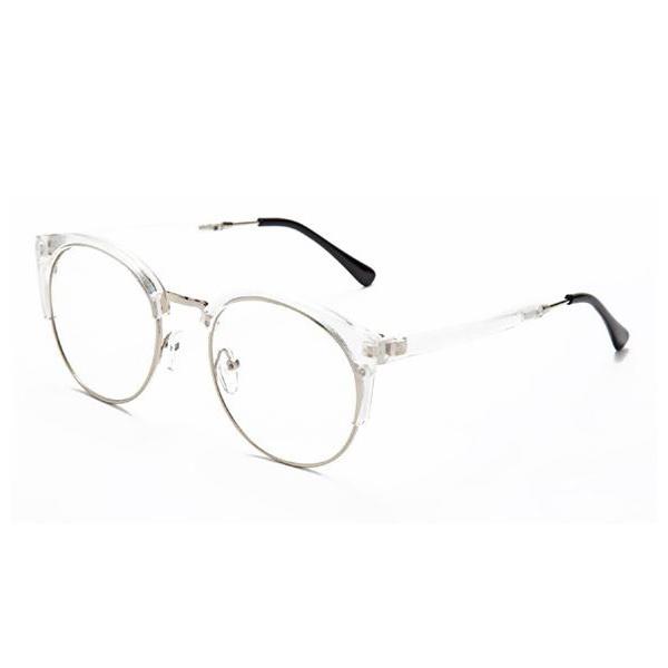 伊達メガネ めがね 眼鏡 クリアフレーム 透明 ユニセックス レディース メンズ 女性 ボストン ウェリントン ブラック ゴールド シルバー