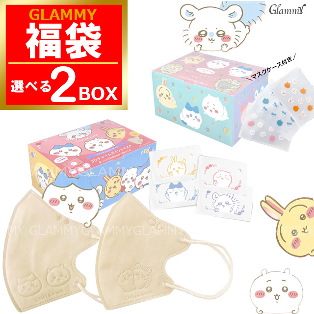 ちいかわ 福袋 2026 マスク ふつうサイズ 不織布 40枚 キャラクター