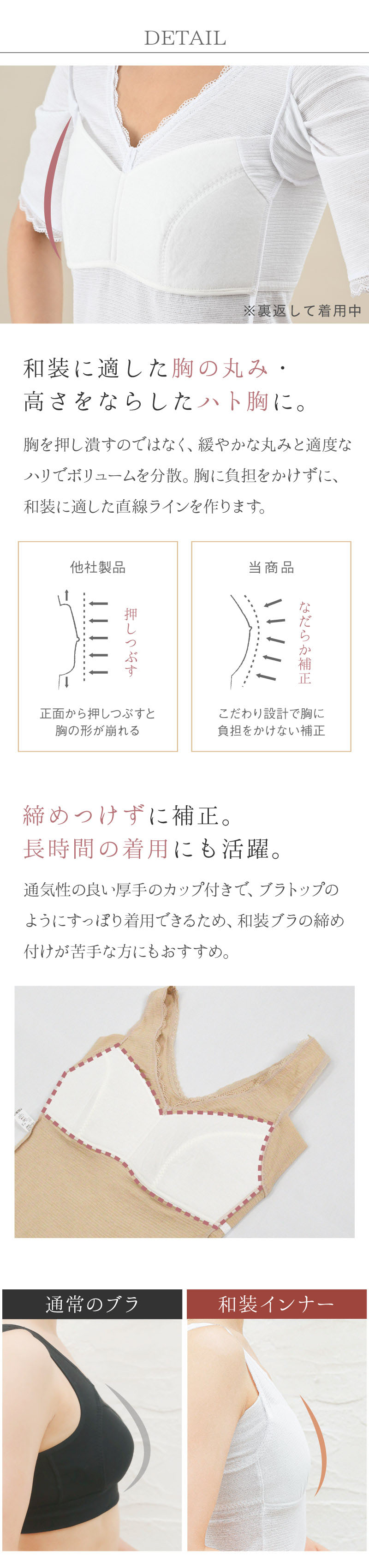 インナー レディース 和装 和装インナー 和装ブラジャー 浴衣 着物 振袖 下着