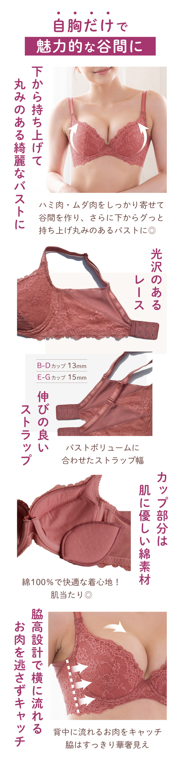 ブラジャー 育乳ブラ 育乳 脇高 補正下着 脇肉 贅肉 バストアップ 垂れ胸 補正 ブラ単品