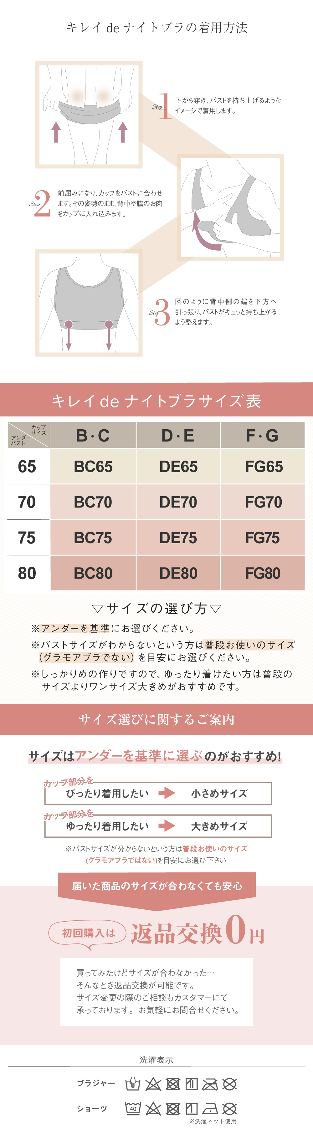 24時間寝ながらバストアップ寝てる間にバストケア総レースのキレイdeナイトブラ