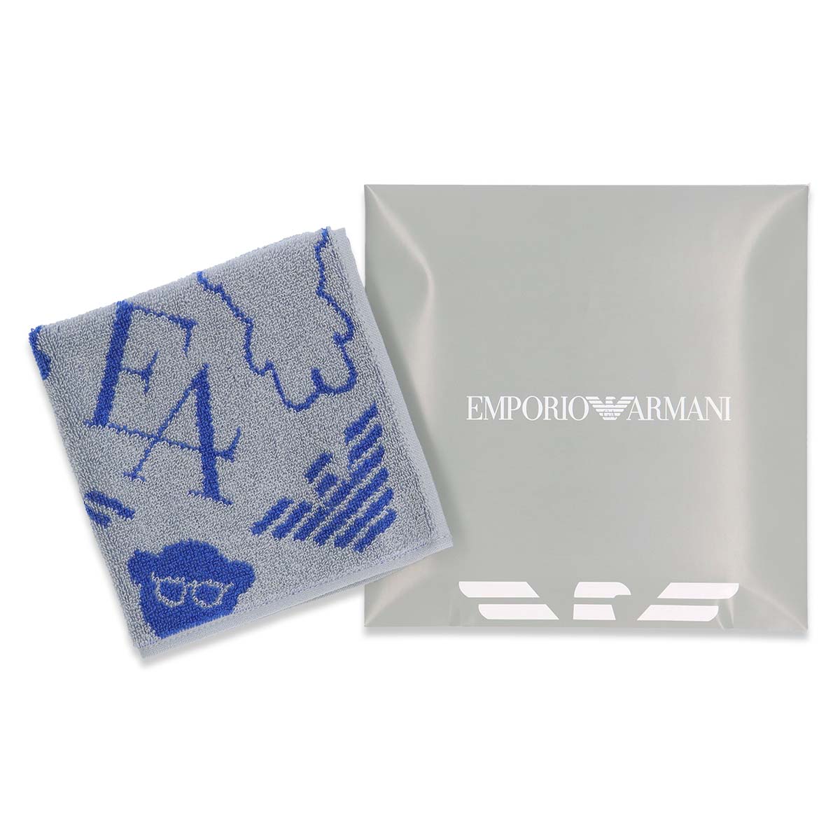 EMPORIO ARMANI ハンドタオル マンガベア ロゴ 綿100％ メンズ ギフト
