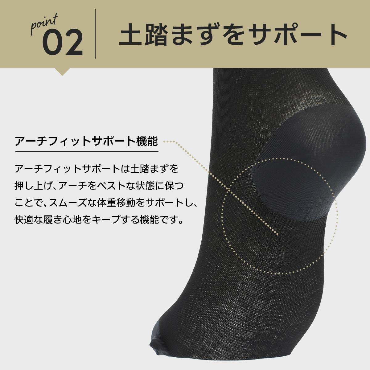 NAIGAI 一般医療機器 着圧ソックス 段階圧力設計 足首 21hPa