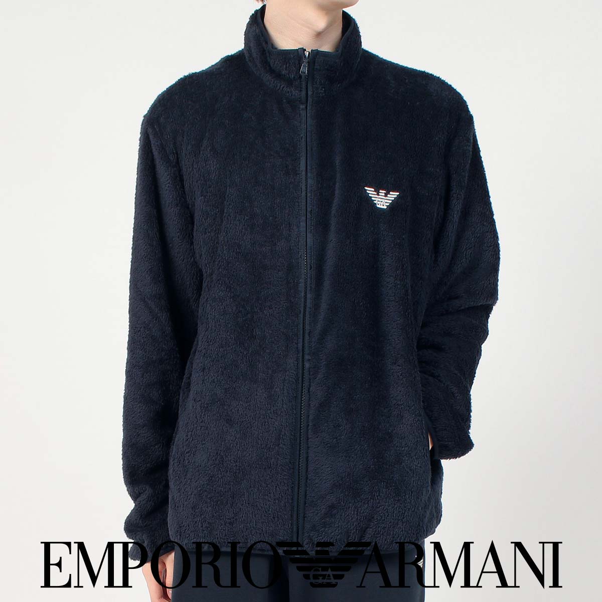 EMPORIO ARMANI エンポリオ アルマーニ FUZZY FLEECE ファジーフリース フルジップ ジャケット EUサイズ 男性  54075801 公式ショップ : 54075801 : ナイガイ公式オンラインショップ - 通販 - Yahoo!ショッピング