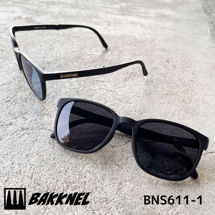 バクネル サングラス 偏光サングラス アジアンフィット BAKKNEL BNS611 53 ウェリントン 折り畳み フォールディング メンズ レディース |  | 01