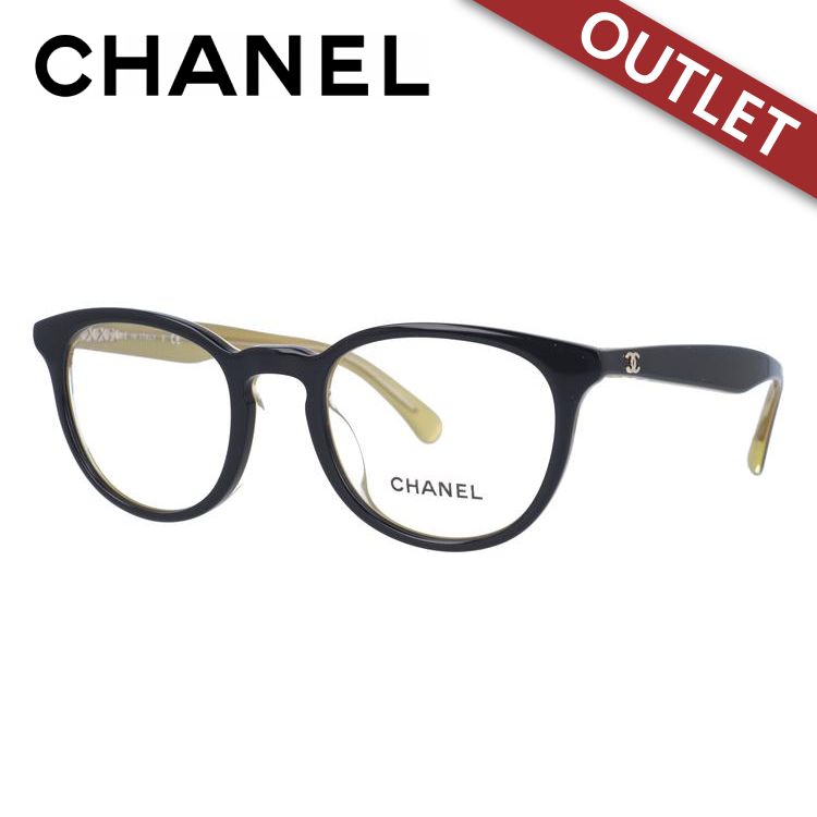 CHANEL 眼鏡 度無し 黒フレーム