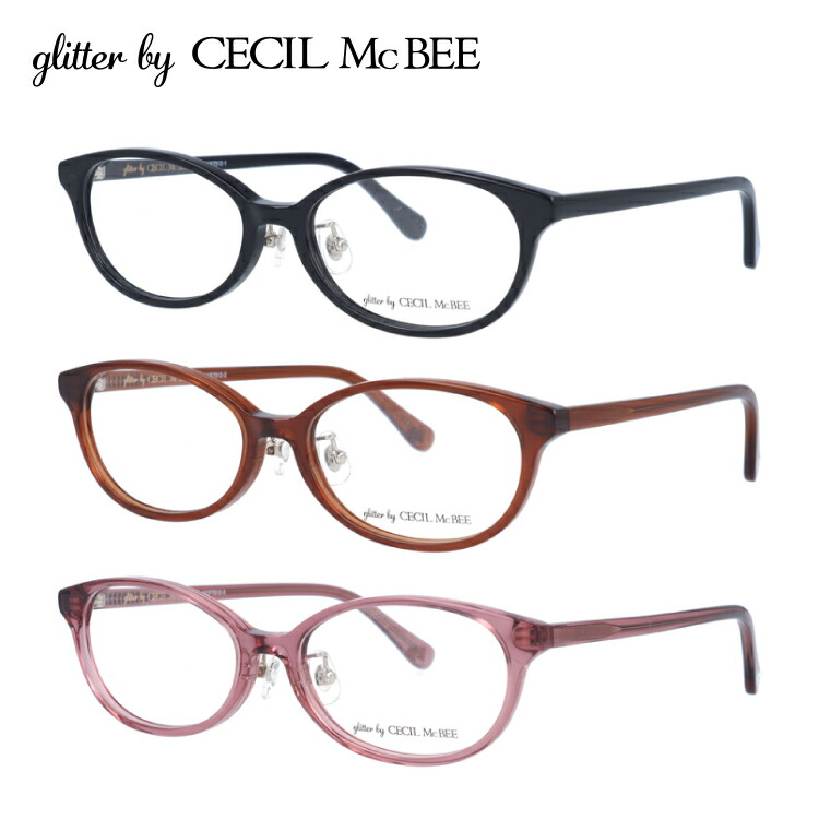 グリッターバイセシルマクビー メガネフレーム 女性 ブランド おしゃれ かわいい glitter by CECIL McBEE GCF 7512 全3カラー 51 プレゼント ギフト｜glass-expert