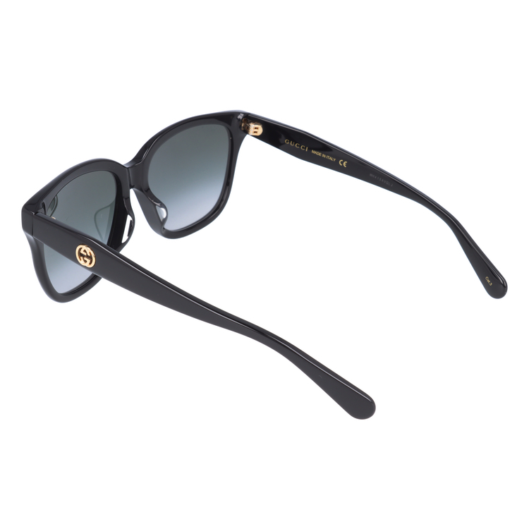 極美品　GUCCI グッチ　サングラス サイドロゴフレーム　インターロッキング グッチ サングラス GUCCI GG0077SK 001 56サイズ キャッツアイ