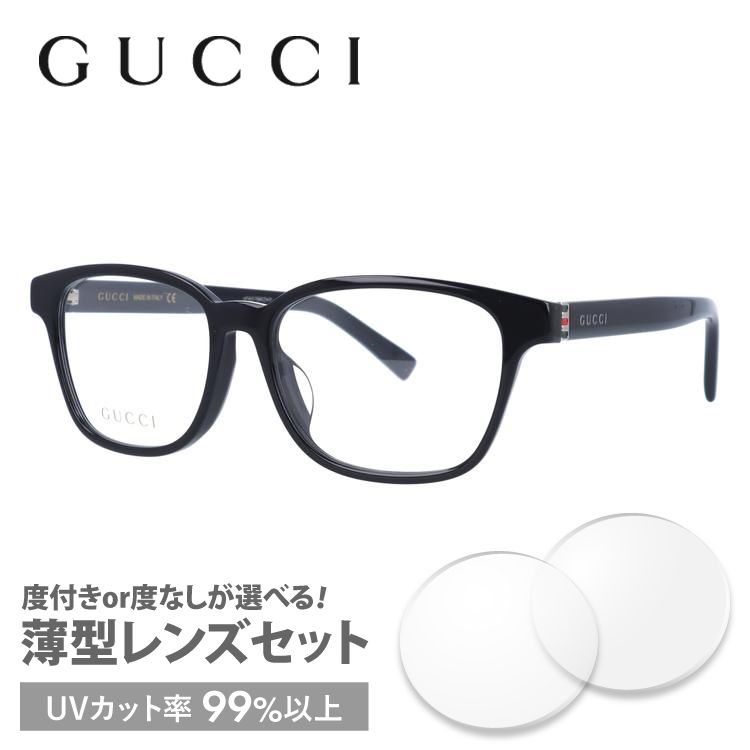 グッチ GUCCI メガネ 眼鏡 フレーム 度付き 度入り 伊達 アジアンフィット GG0455OA 001 53 シェリーライン ウェブライン プレゼント ギフト ラッピング無料_2