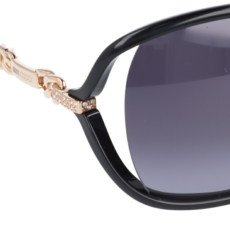 訳あり ジミーチュウ JIMMY CHOO サングラス LOOP FS BMB/HD 61 ブラック/ローズゴールド アジアンフィット UVカット プレゼント ギフトの画像