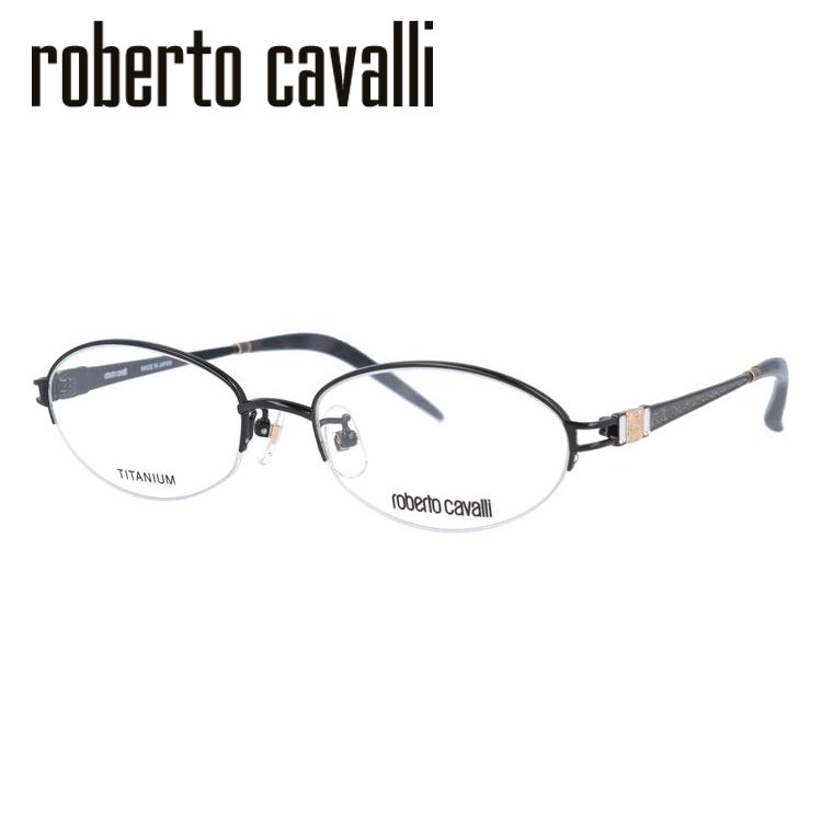 ロベルト カバリ フレーム ブランド 伊達 度付き 度入り メガネ 眼鏡 RC0608-4 51サイズ roberto cavalli チタン/ハーフリム/ラウンド/レディース プレゼント