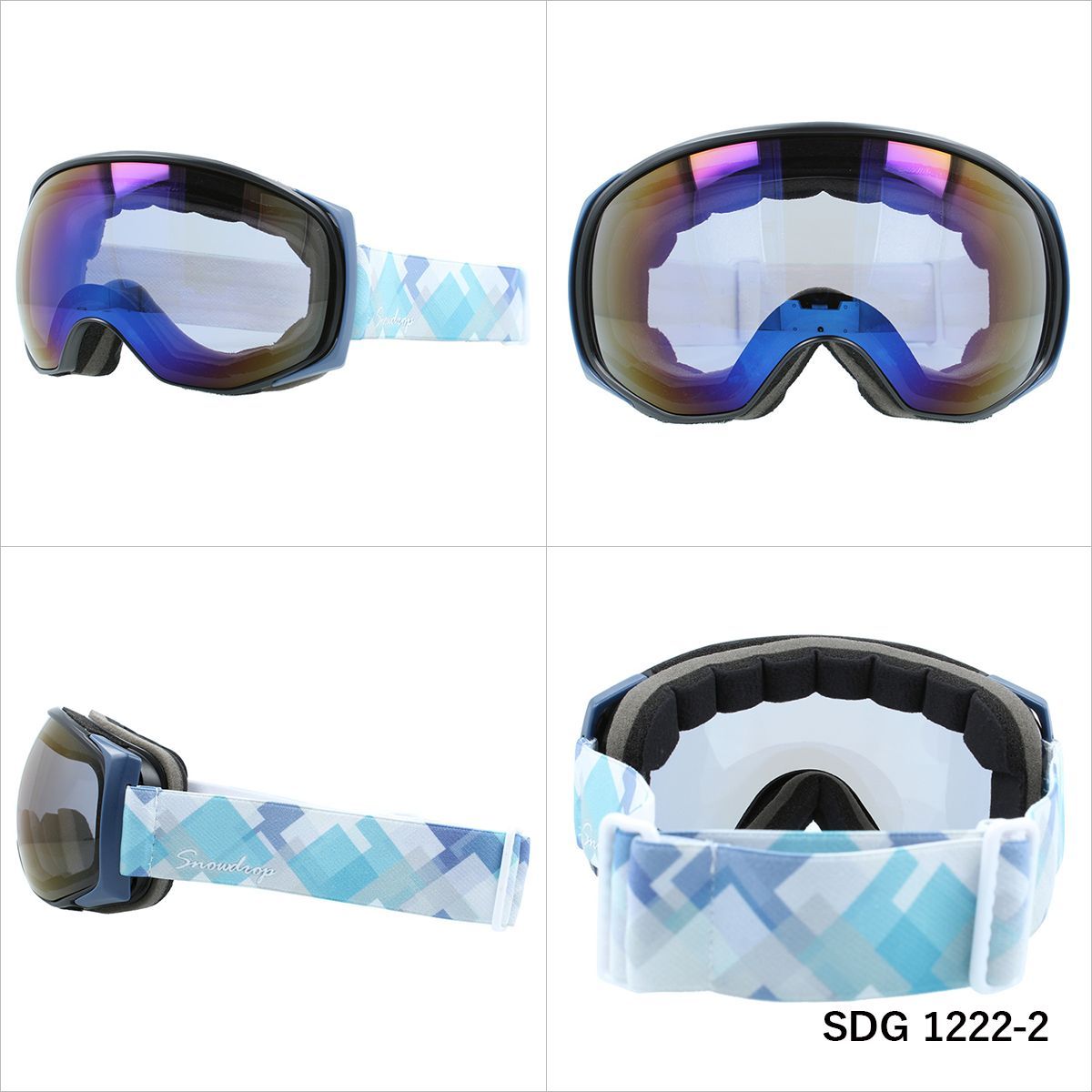 スキー ゴーグル スノーボード スノボ レディース メガネ対応 ヘルメット対応 曇り止め加工 ミラー 球面ダブルレンズ Snowdrop SDG 1222 UVカット ラッピング｜glass-expert｜03