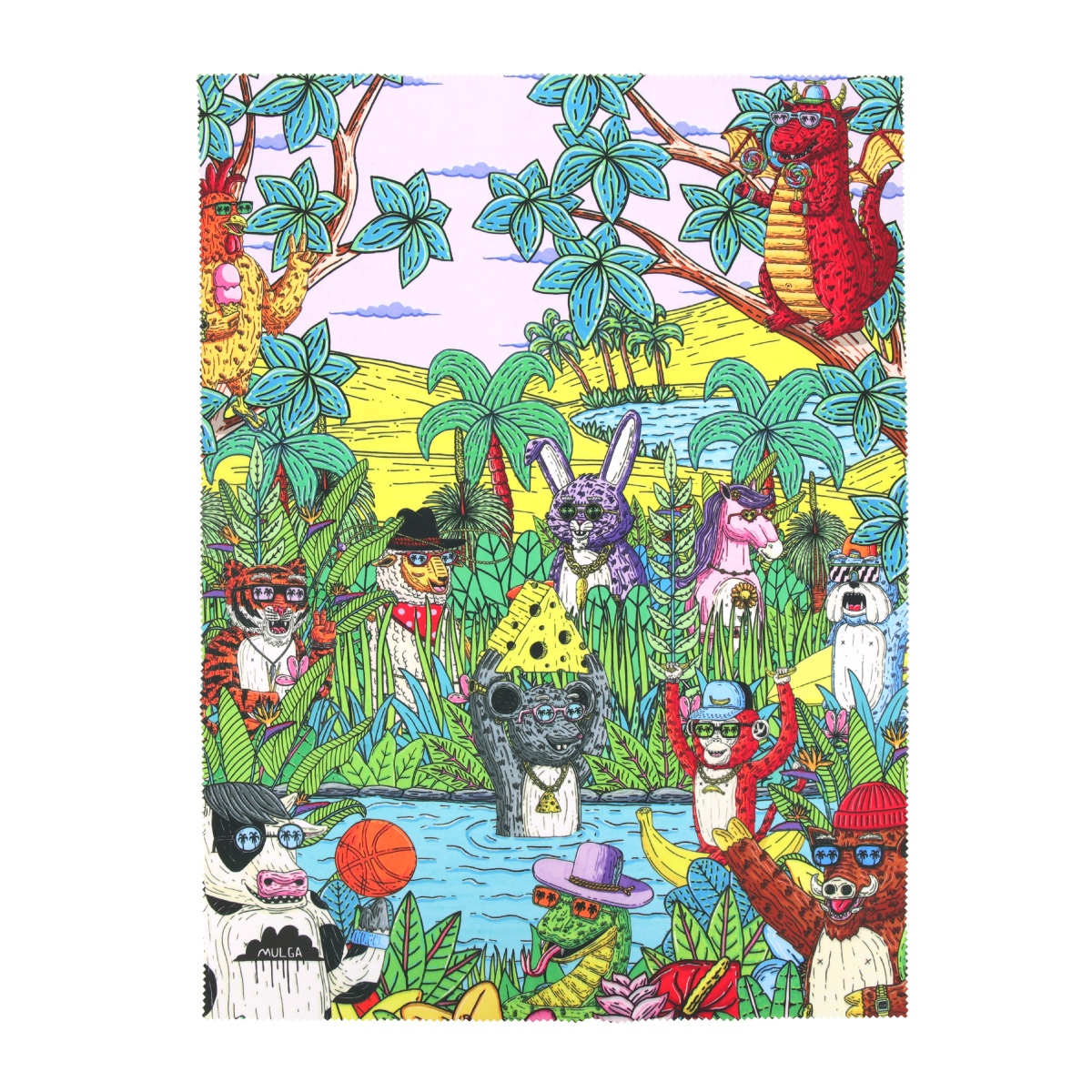 MULGA メガネ拭き クロス 大判 メガネクロス おしゃれ 眼鏡拭き 画面拭き マイクロファイバークロス モルガ CLOTH-MULGA-L | ブランド登録なし | 01