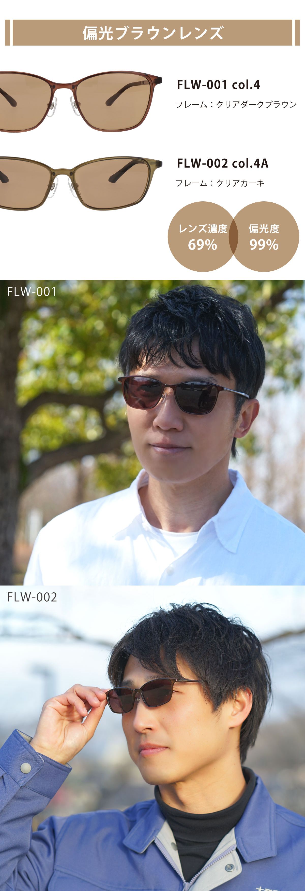 FEEL LIFE サングラス 偏光 メンズ レディース uvカット 薄色