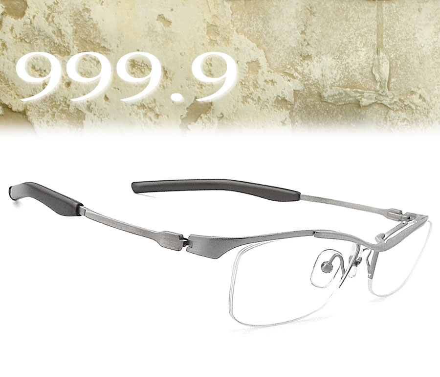 999.9（フォーナインズ） メガネ SP-10T 4 眼鏡 伊達メガネ 度付き