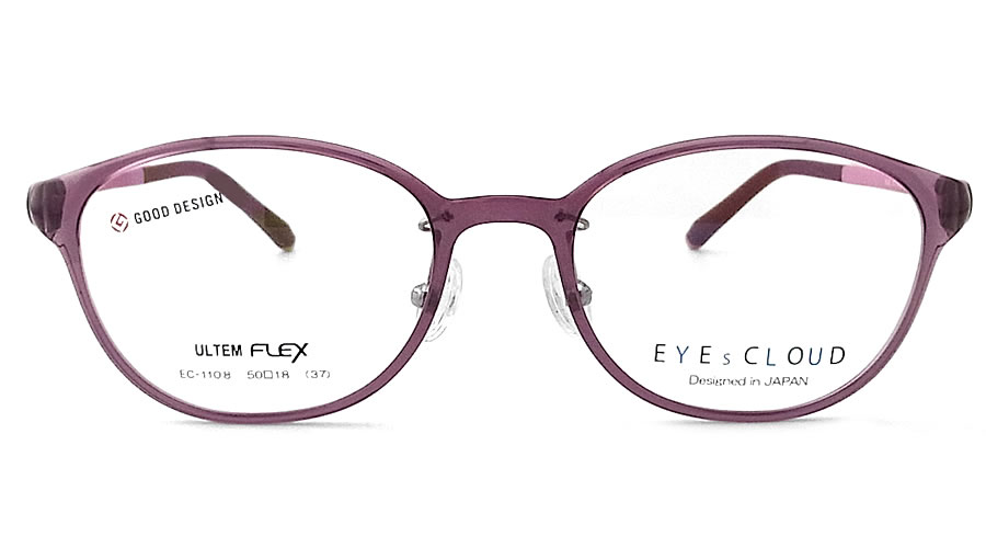 EYEs CLOUD アイクラウド EC-1108 Col.1 オーバル 眼鏡 軽量 伊達