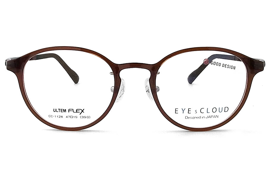 EYEs CLOUD アイクラウド EC-1128 Col.2 ボストン 眼鏡 軽量 伊達