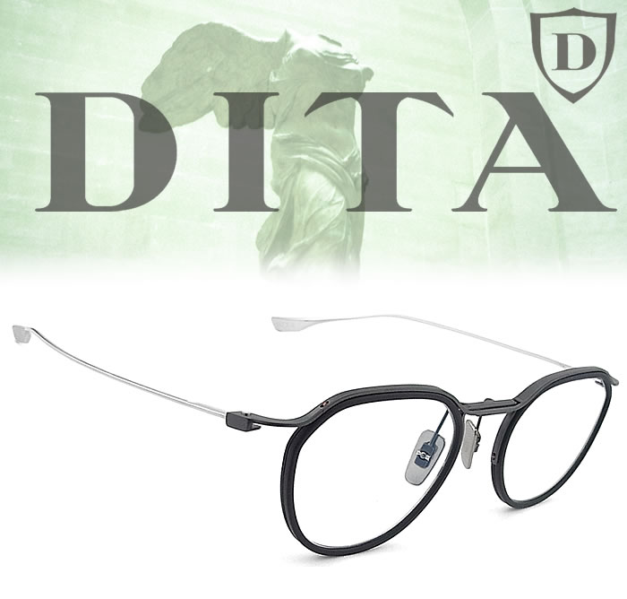 SALE／93%OFF】 ディータ DITA メガネ DTX131-49-09 SCHEMA-TWO 眼鏡 クラシック 伊達メガネ 度付き  ブラックアイアン×シルバー ユニセックス 日本製