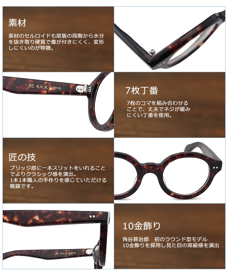 双源　メガネ　第十三作　セルロイド　度入り　124D kadoya33dmi_13.jpg