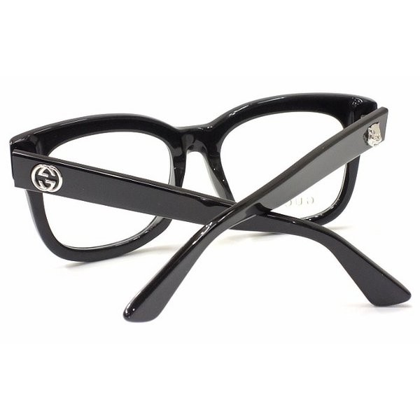 GUCCI グッチ アレッサンドロ ミケーレデザイン サイドパンサー ブラックフレーム メガネ GG0033OA ※度入り GUCCI（グッチ） 【GUCCI】グッチ メガネ GG0033OA col.001