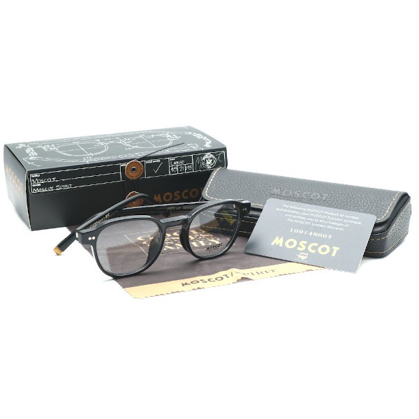 【MOSCOT】モスコット メガネ ARTHUR col.BLACK 48サイズ 度無