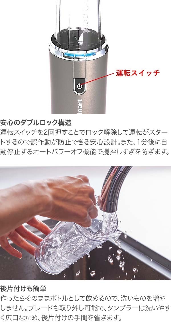 Cuisinart クイジナート コードレス充電式パーソナルブレンダー RPB
