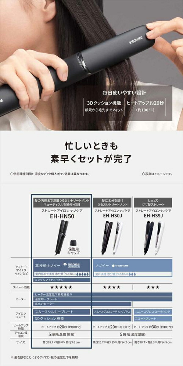 パナソニック ストレートアイロン ナノケア EH-HN50-A ディープ