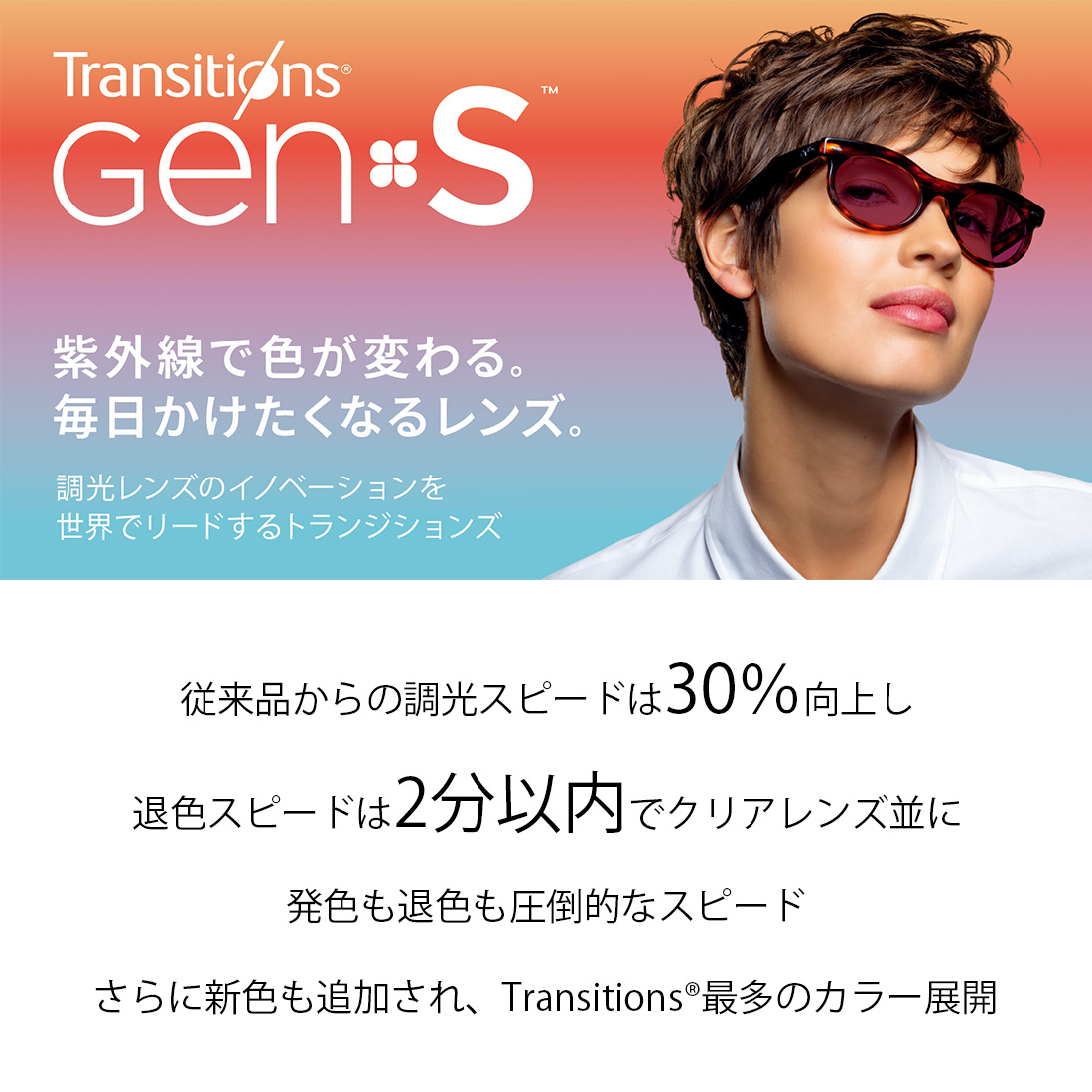 Ray-Ban（レイバン） メガネ フレーム 調光 レンズセット 色が変わる