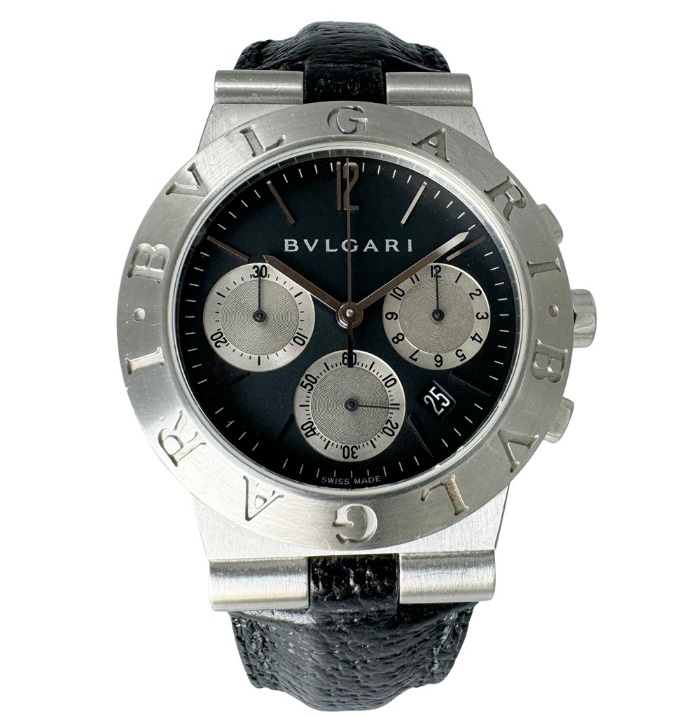 BVLGARI ブルガリ ディアゴノ クロノグラフ CH35S メンズ BVLGARI（ブルガリ） ディアゴノ スポーツ 中古 メンズ腕時計 CH35S