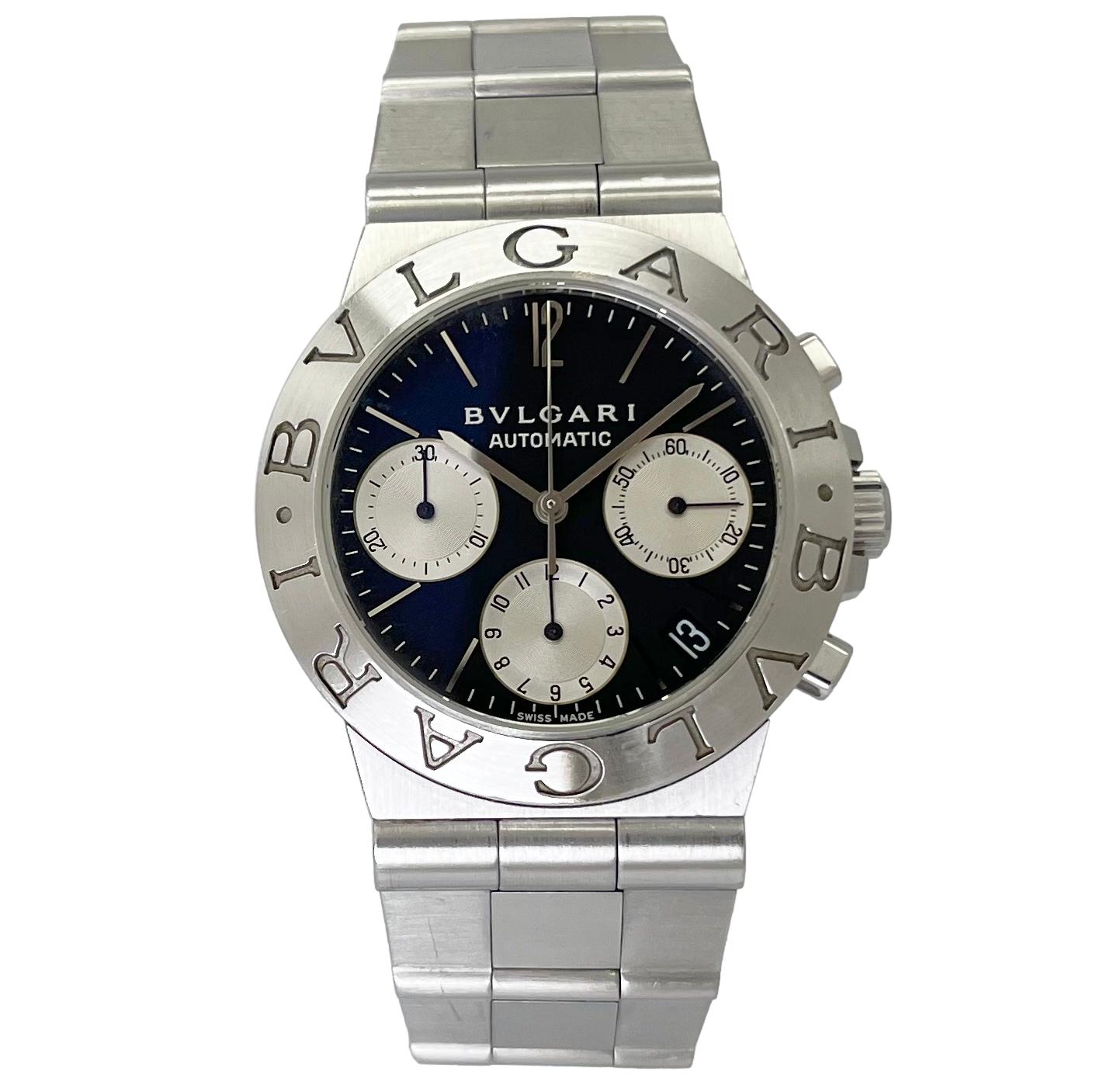 BVRGARI ディアゴノ スポーツ クロノグラフ CH35S/鑑定書付き 35mm