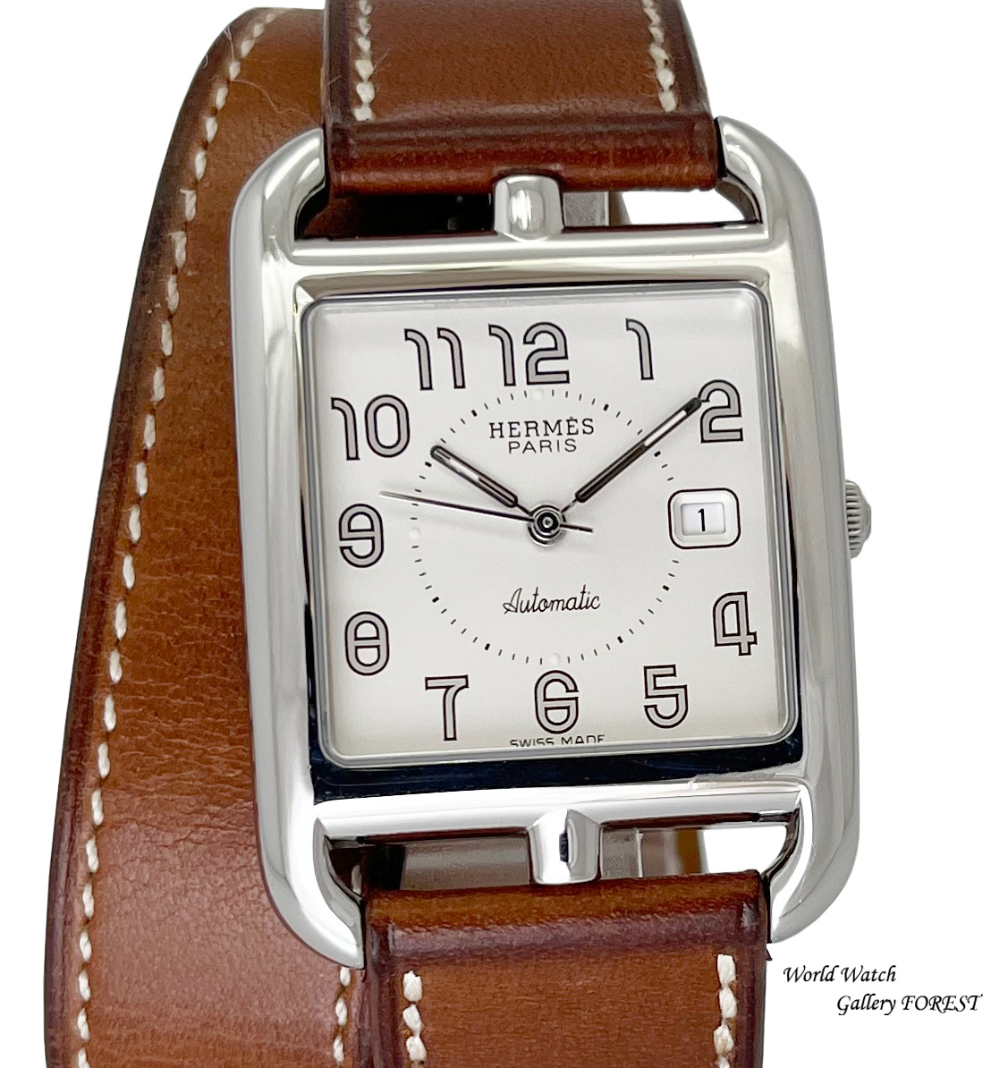 エルメス ケープコッド ドゥブルトゥール CC1.710 中古 メンズ腕時計 自動巻き シルバー :172095eca230316:時計専門店FOREST  通販 