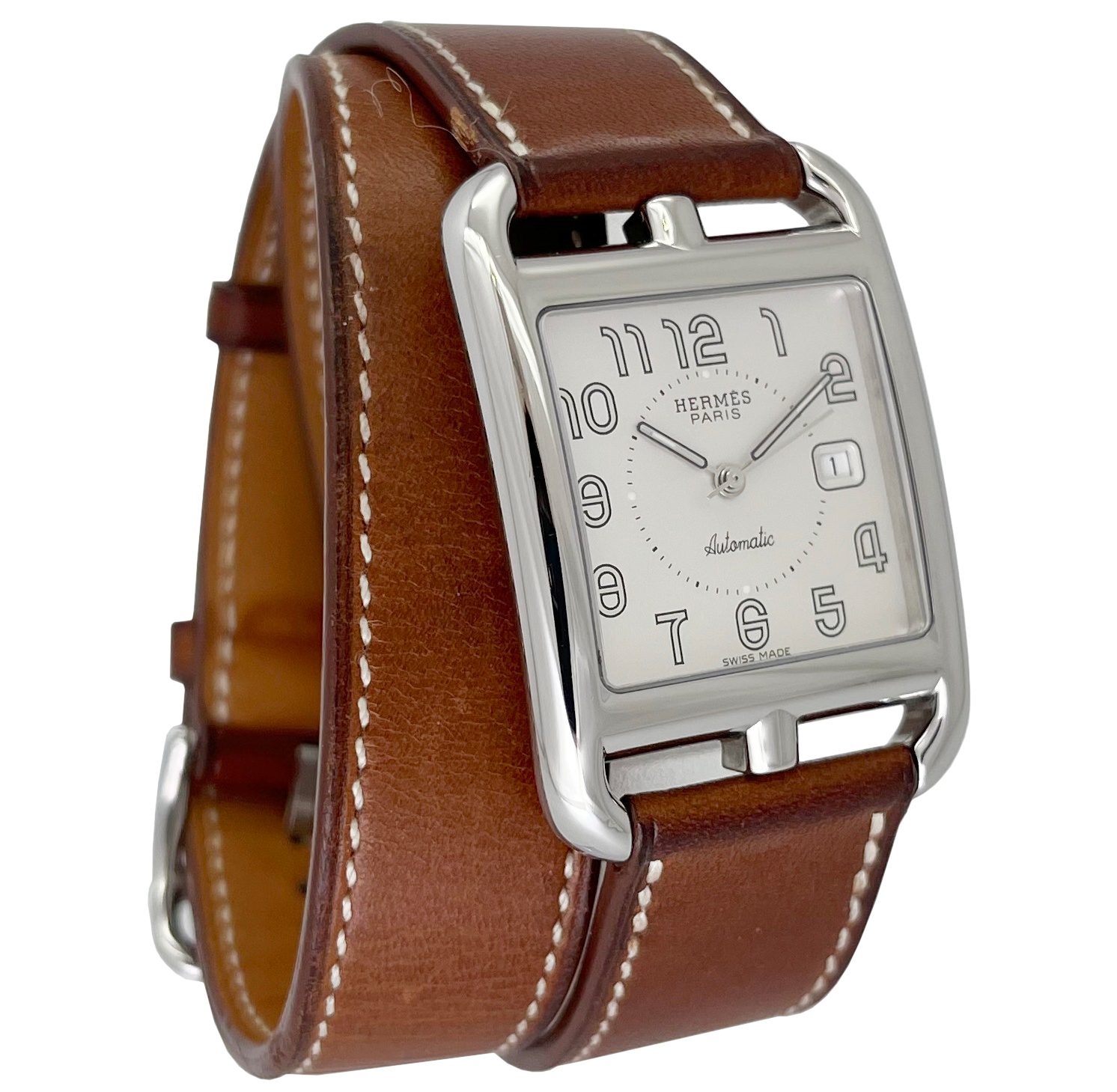 エルメス ケープコッド ドゥブルトゥール CC1.710 中古 メンズ腕時計 自動巻き シルバー