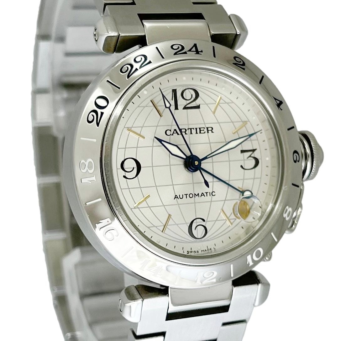 カルティエ パシャC メリディアン GMT W31078M7 腕時計 自動巻き メンズ ボーイズ