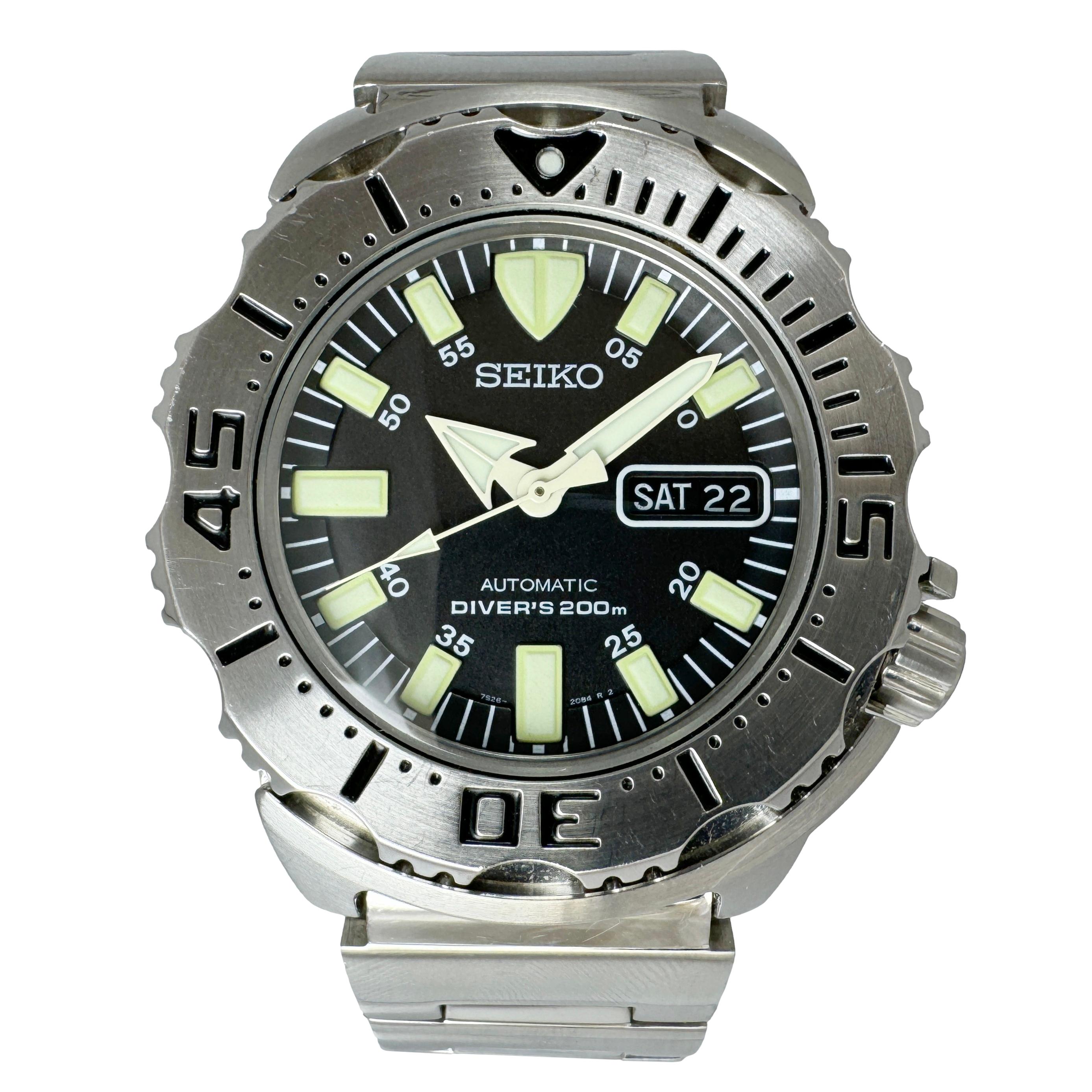 セイコー SEIKO 7S26-0350 ダイバー メンズ腕時計 自動巻き Grand Seiko セイコー ブラックモンスター メンズ腕時計 中古