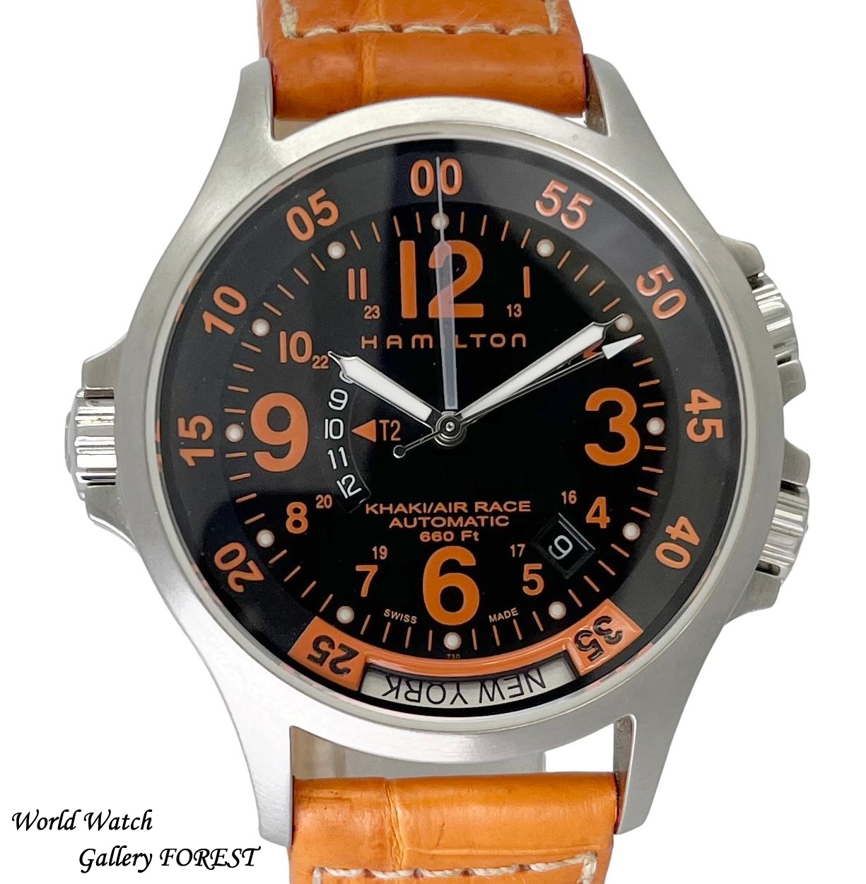 ハミルトン カーキ GMT エアレース 中古 メンズ 腕時計 H776650 自動