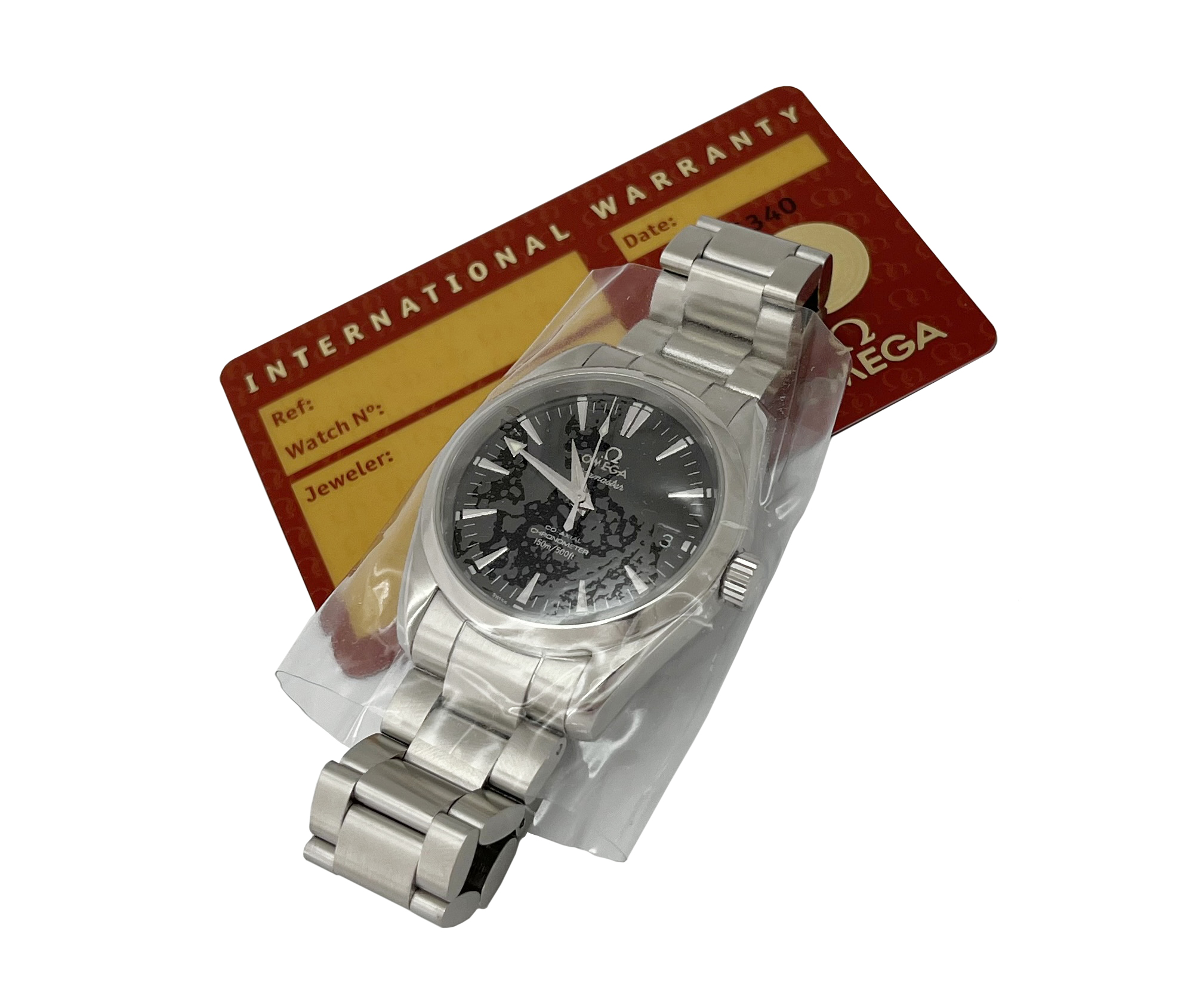 予約取寄コーアクシャル 2504.50 中古 メンズ腕時計 ボーイズ 自動巻き 黒文字盤 アクアテラ