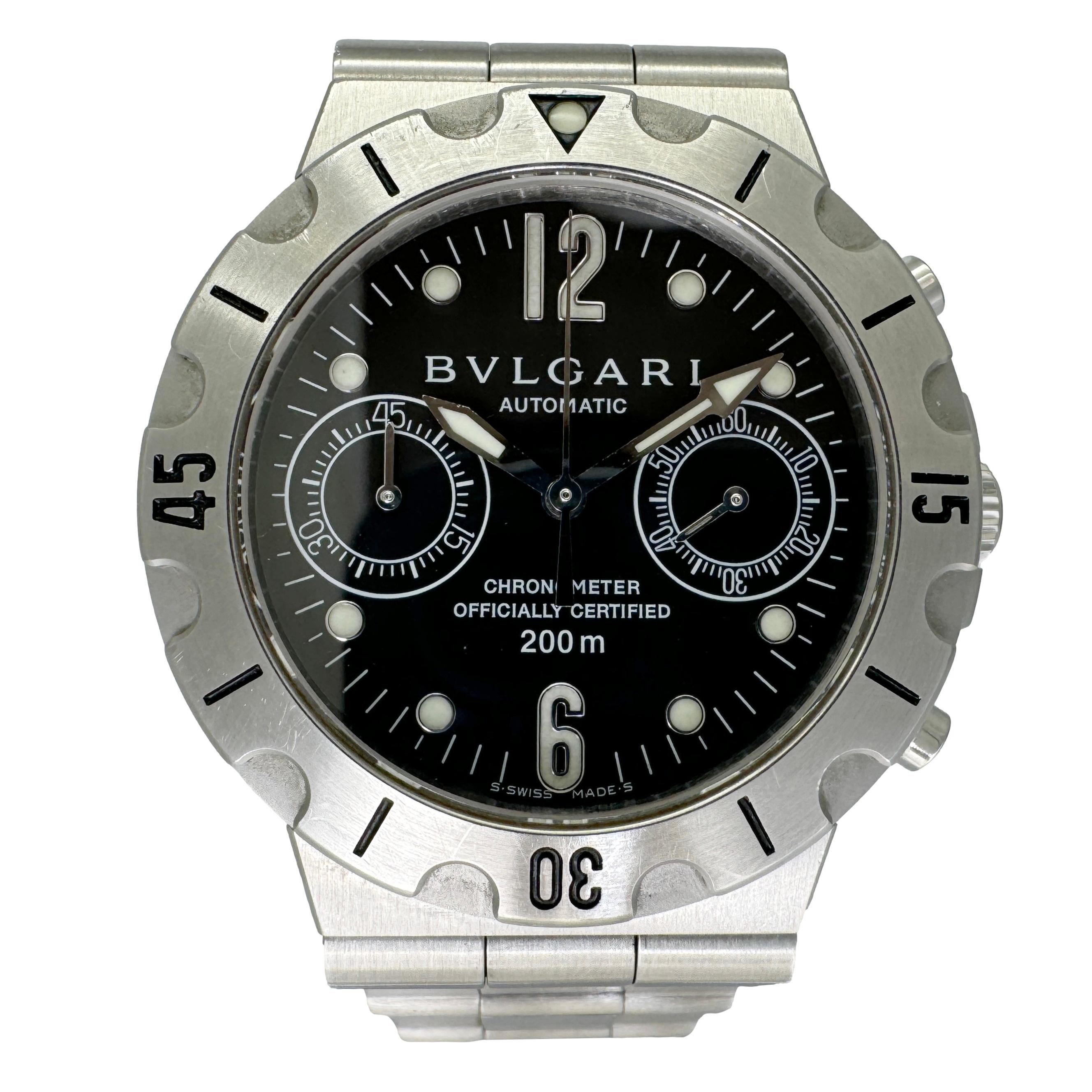 ブルガリ ディアゴノ スクーバ クロノ SCB38S メンズ BVLGARI（ブルガリ） ディアゴノ スクーバ 中古 メンズ 腕時計 SCB38S
