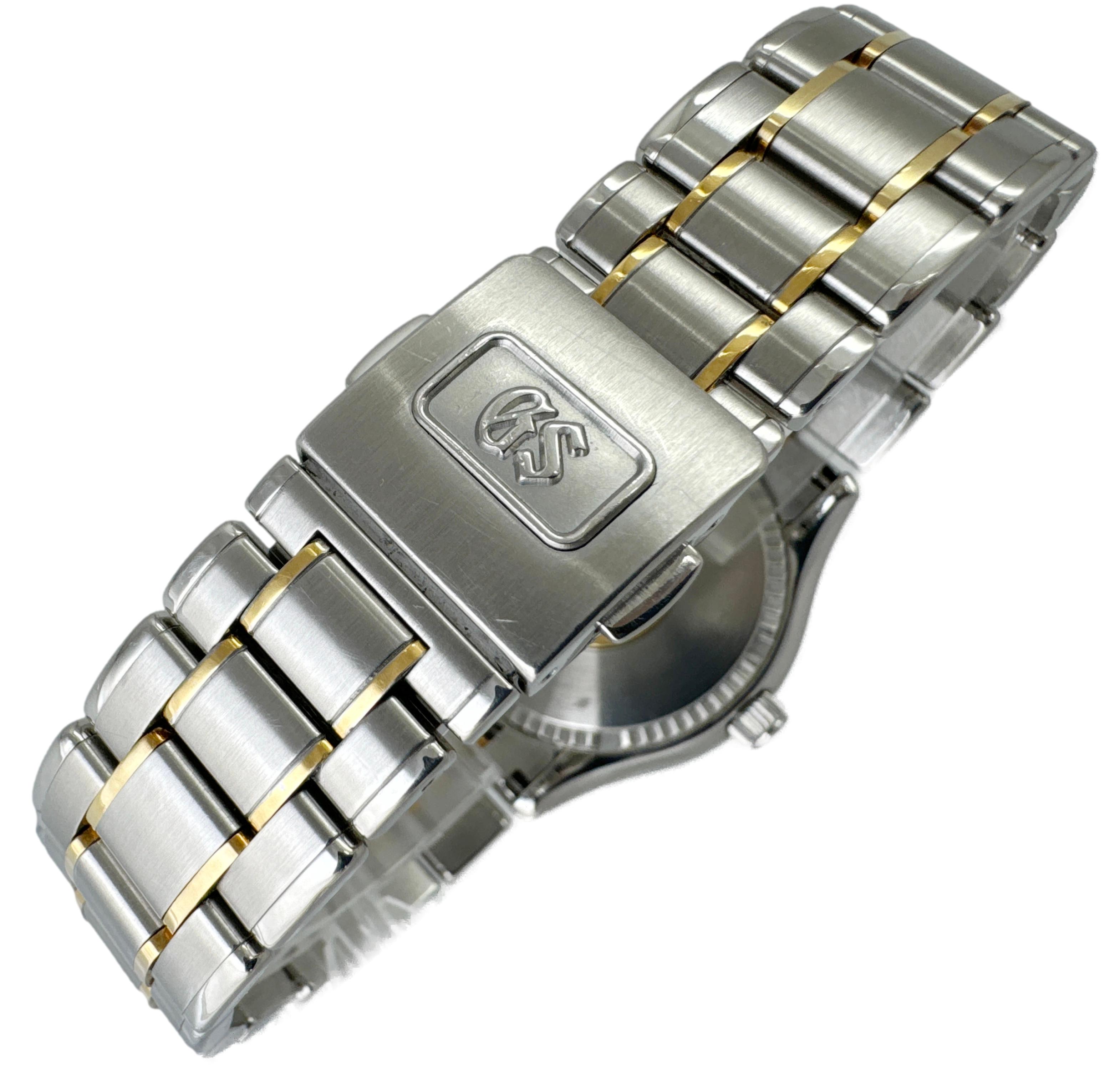 セイコ―　腕時計　エクセリ―ヌ　ゴ―ルド＆シルバーのコンビ　余りコマ付き Grand Seiko グランドセイコー SBGX002 中古 メンズ腕時計 K18