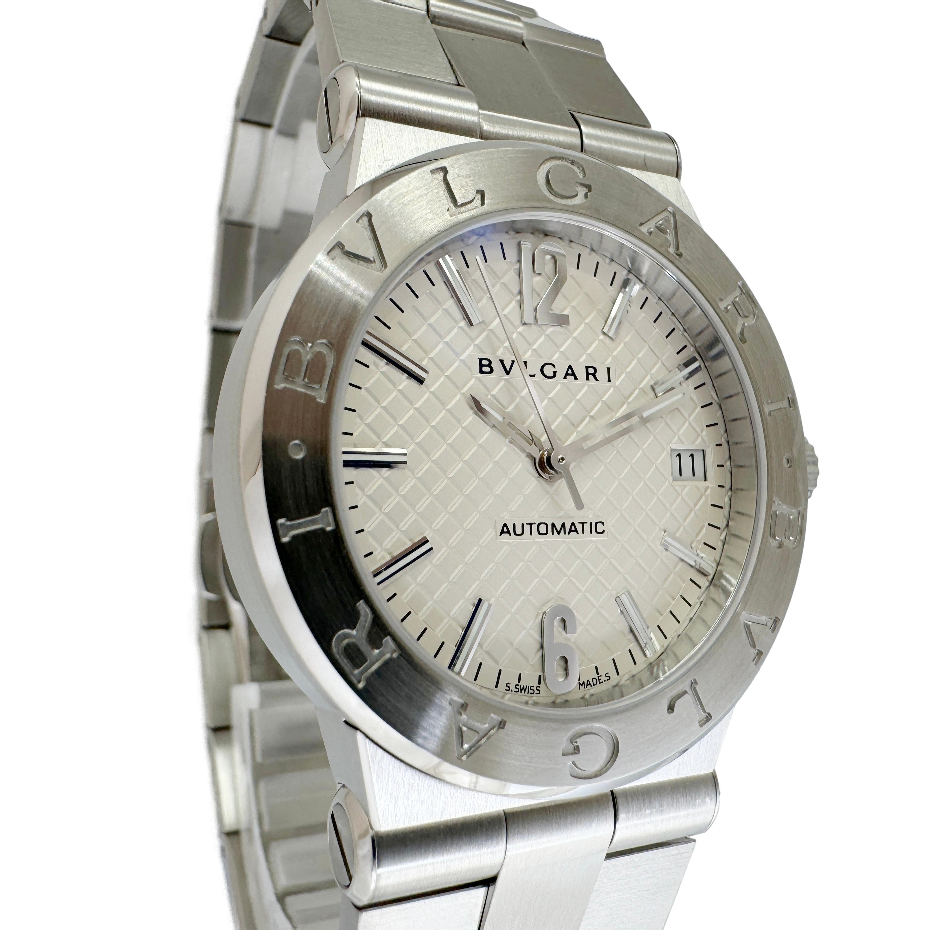 ブルガリ BVLGARI ディアゴノ メンズ 良品 箱・保証書 ブルガリ / BVLGARI ディアゴノ DG40SV ブラック メンズ 時計