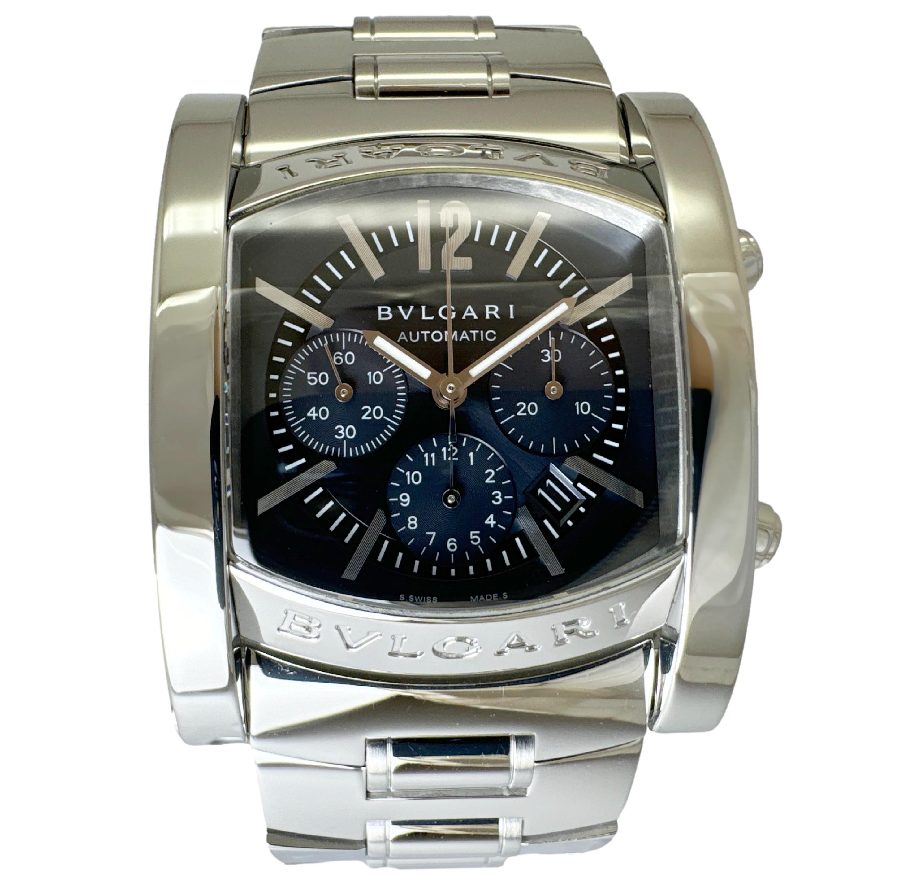 BVLGARI AA44SCH アショーマ クロノグラフ デイト 自動巻き BVLGARI ブルガリ アショーマ AA44SCH 中古 メンズ腕時計 クロノ