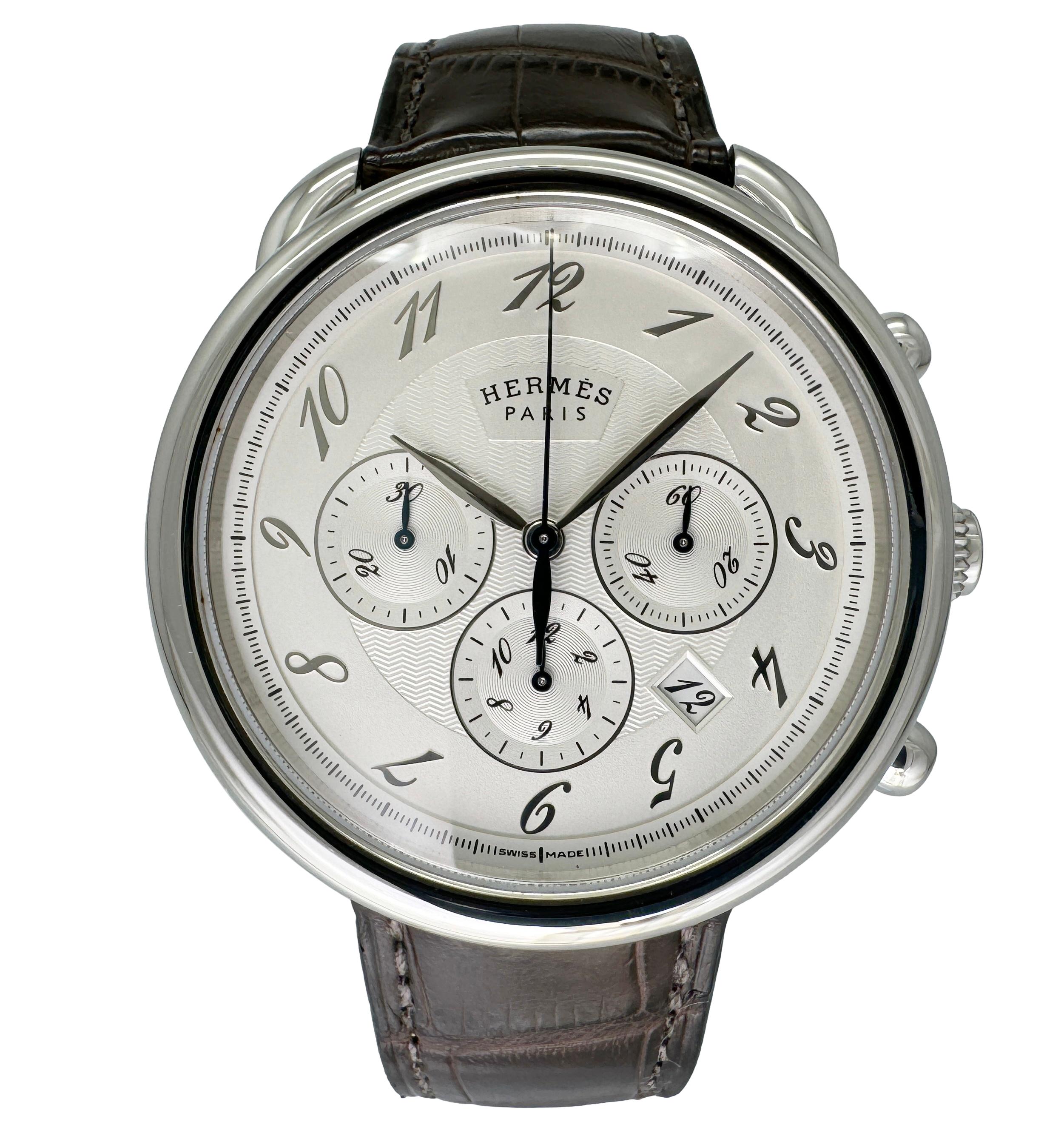 エルメス HERMES AR4.910 アルソー デイト クロノグラフ 自動巻き HERMES（エルメス） アルソー AR4.910 クロノグラフ 中古 メンズ腕時計