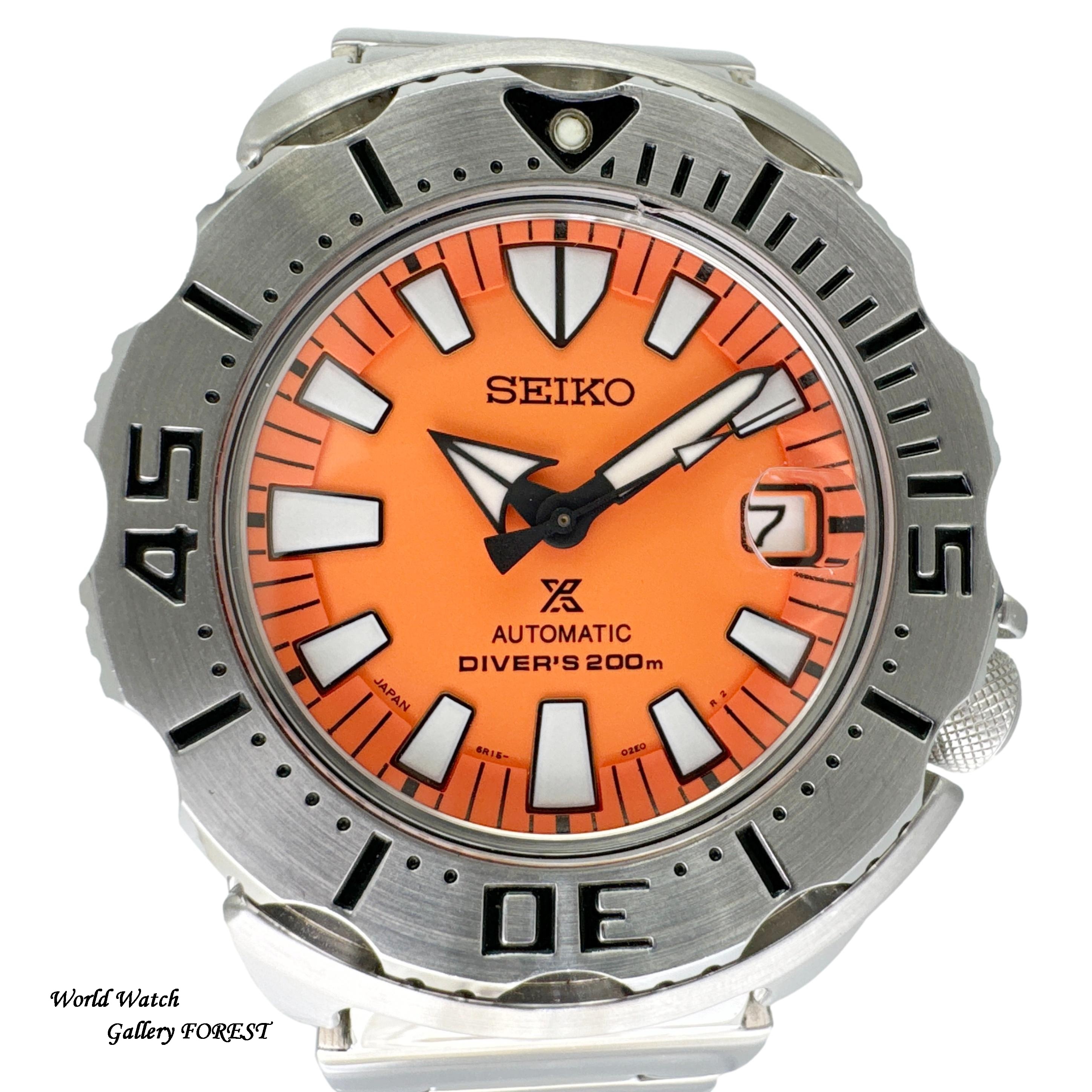 セイコー ダイバー SCUBA 200M ブラックオレンジモンスター 美品