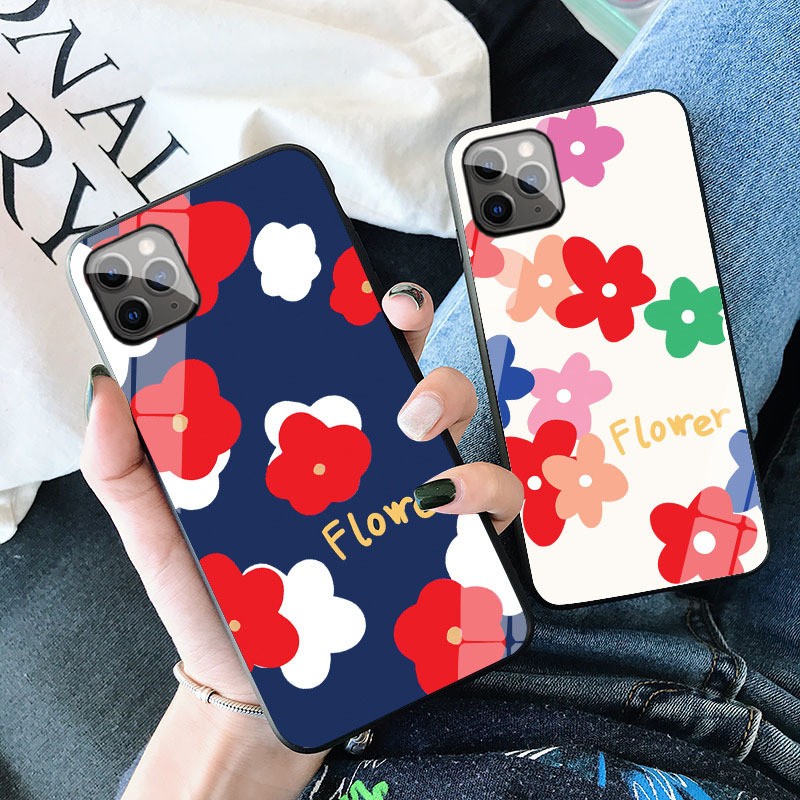 iphone11 ケース 花柄 大理石 背面ガラス おしゃれ iPhone8 7 SE2