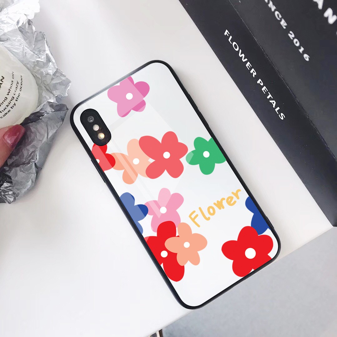 iphone11 ケース 花柄 大理石 背面ガラス おしゃれ iPhone8 7 SE2