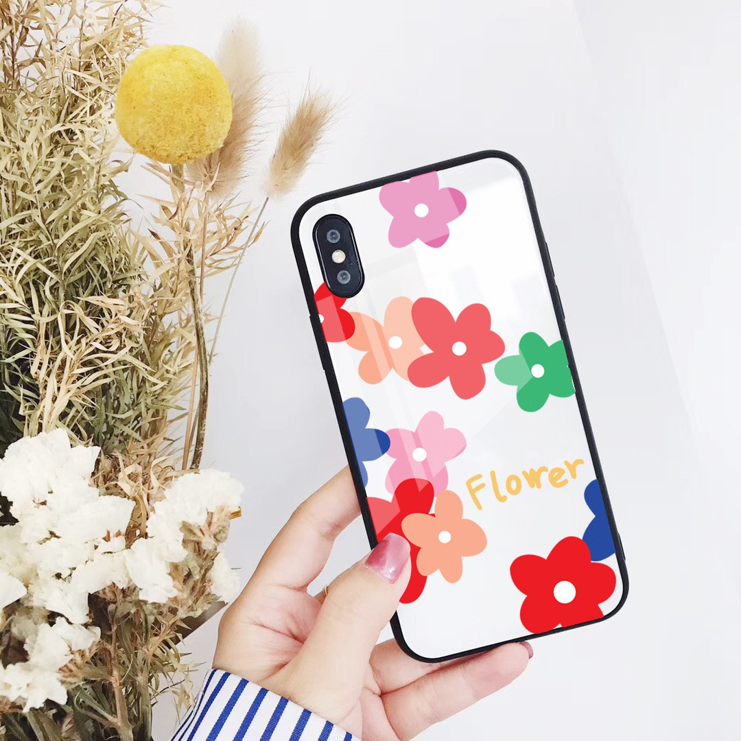 iphone11 ケース 花柄 大理石 背面ガラス おしゃれ iPhone8 7 SE2